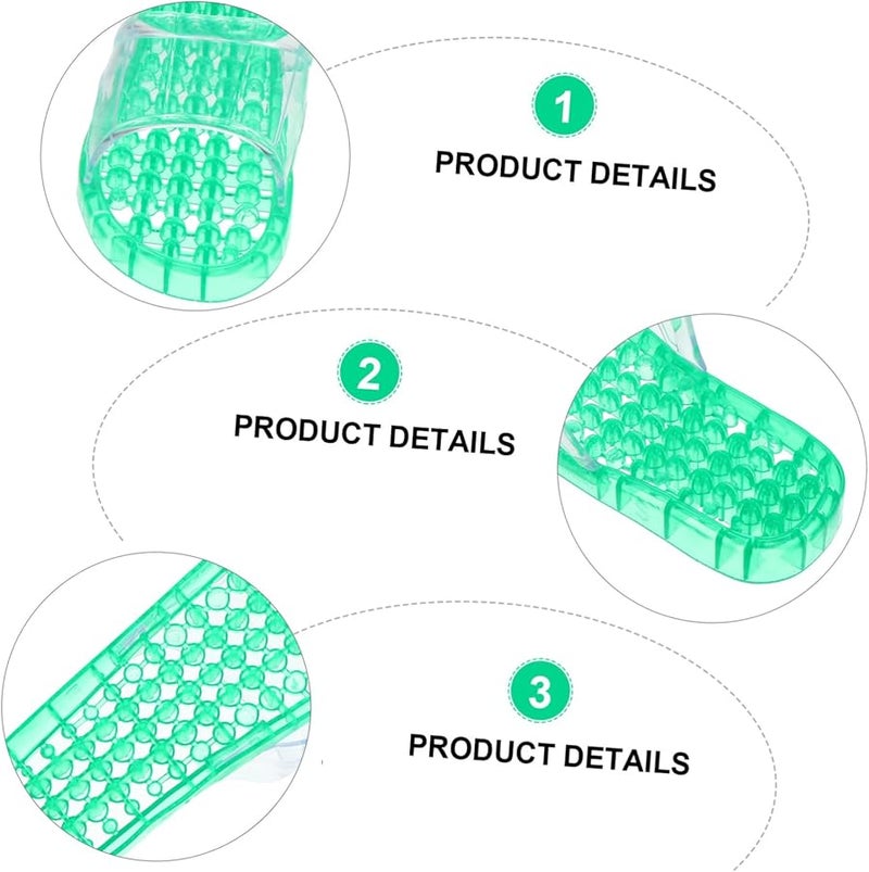 Green Open Toe Massaging Slippers Hollowed Draining Comfortable Breathable for Home Bathroom Indoor Use Size 9 5 - Image 3